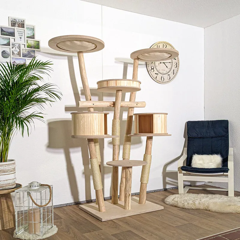 Naturkratzbaum C0056 Kratzbaum Natur Holz Design 181 cm hoch Katzenbaum