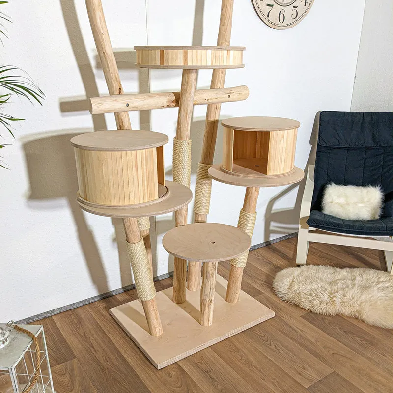 Naturkratzbaum C0056 Kratzbaum Natur Holz Design 181 cm hoch Katzenbaum