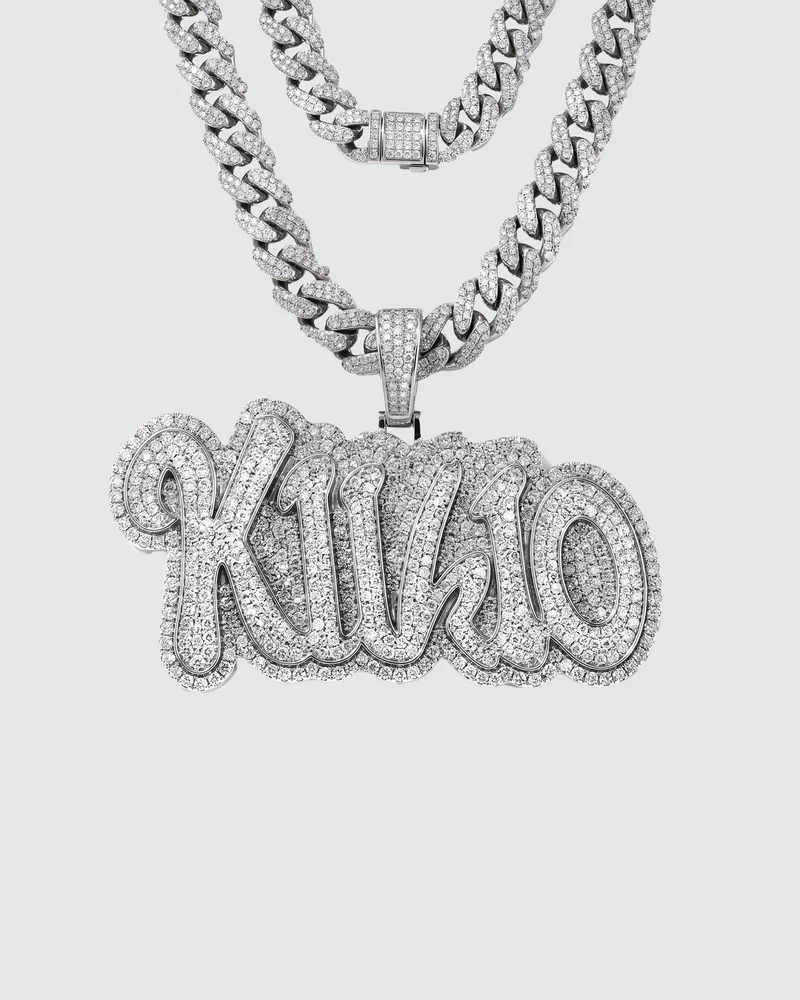 KIIKIO-Full Zirconia Alloy Cuban Link Necklace