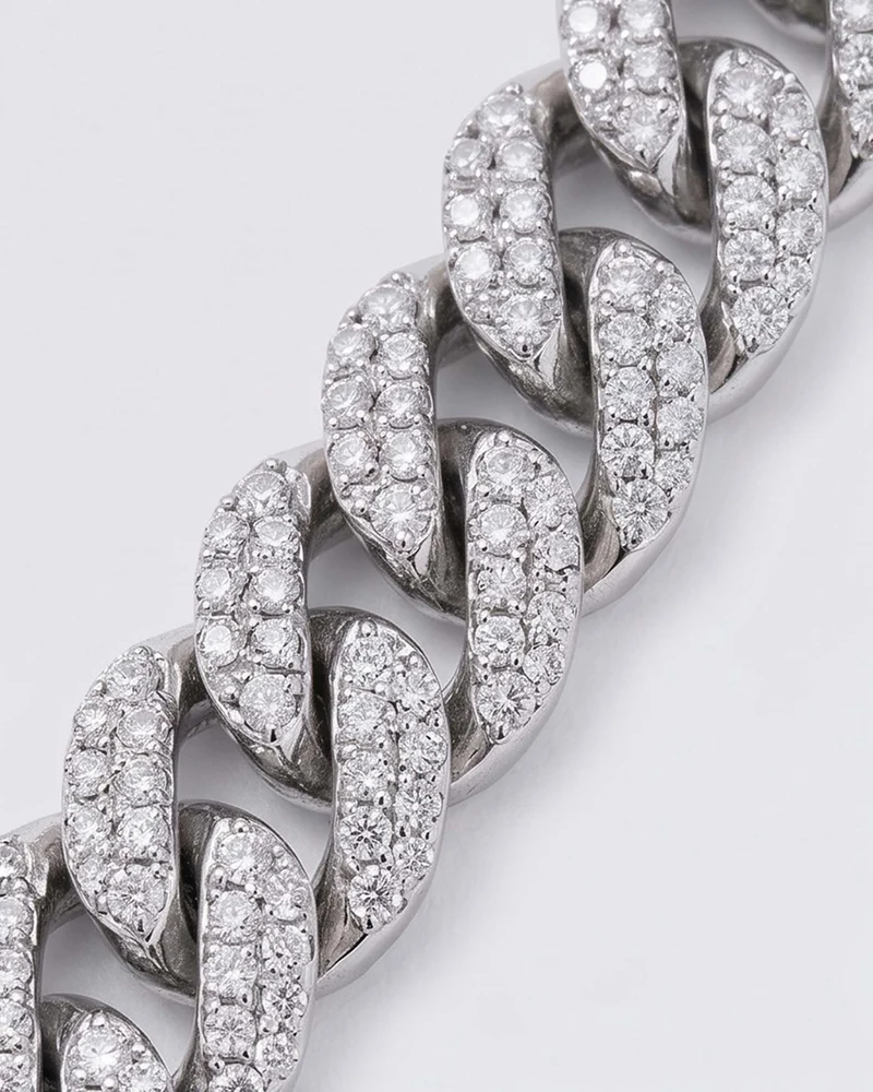 KIIKIO-Full Zirconia Alloy Cuban Link Necklace