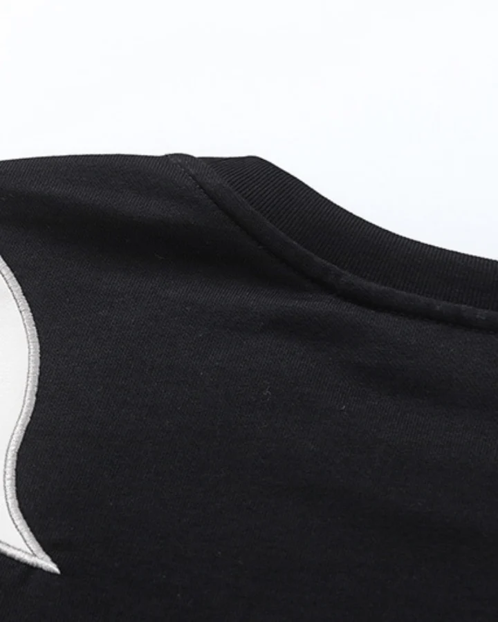 Abstract Flame Graphic Short Sleeve Top
