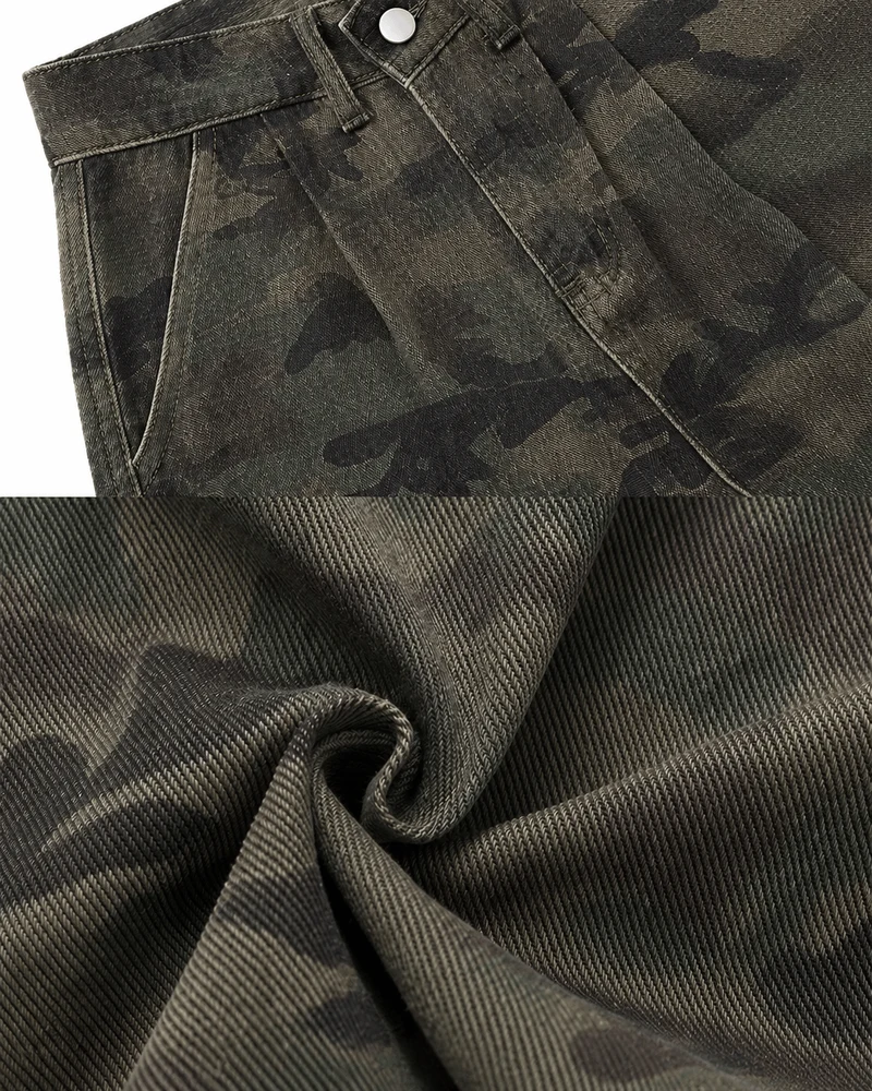 New Camo Layered Cargo Shorts