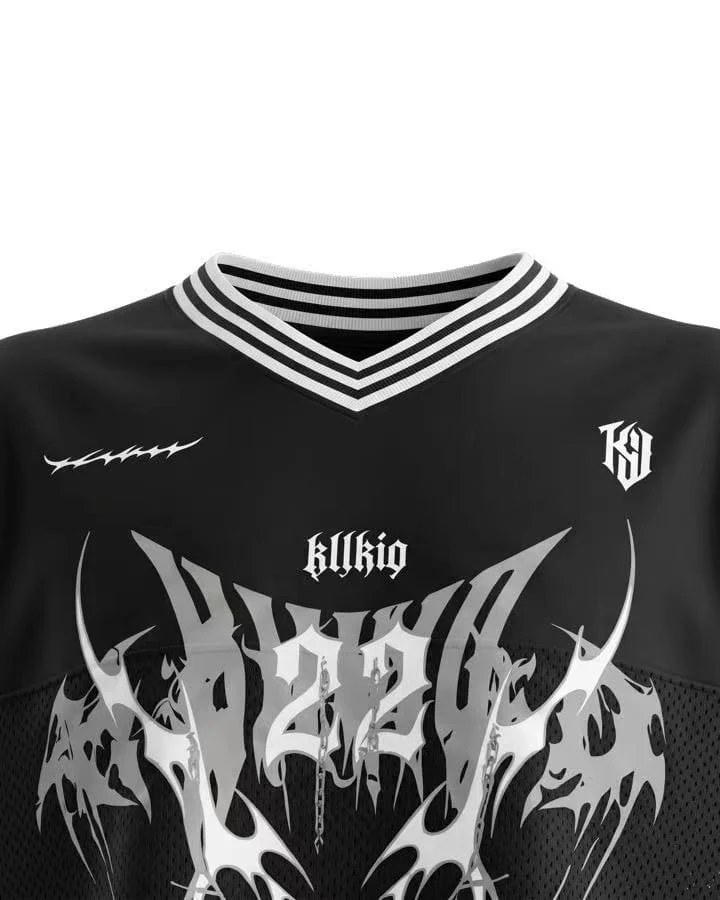 Gothic Graphic Cropped Street Jersey