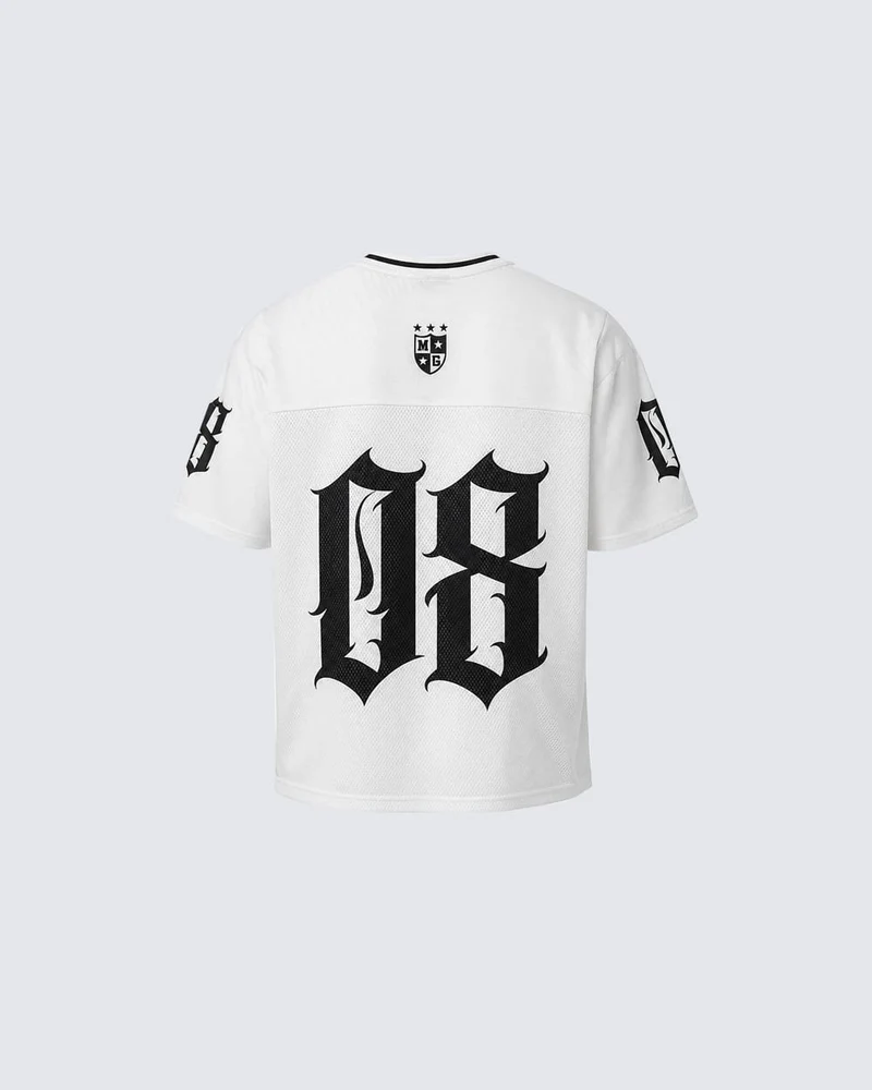 Gothic Number Mesh Jersey Tee