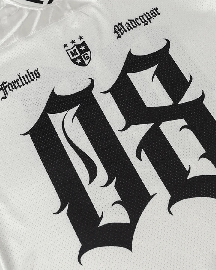 Gothic Number Mesh Jersey Tee