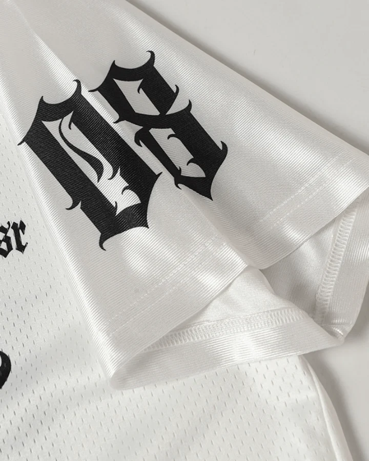 Gothic Number Mesh Jersey Tee