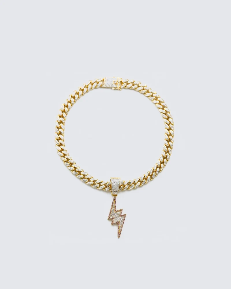 LIGHTNING Series | Pendant Cuban Chain Necklace