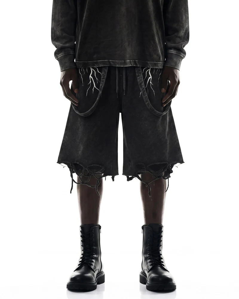 LIGHTNING Series | New Strap Wide-Leg Shorts
