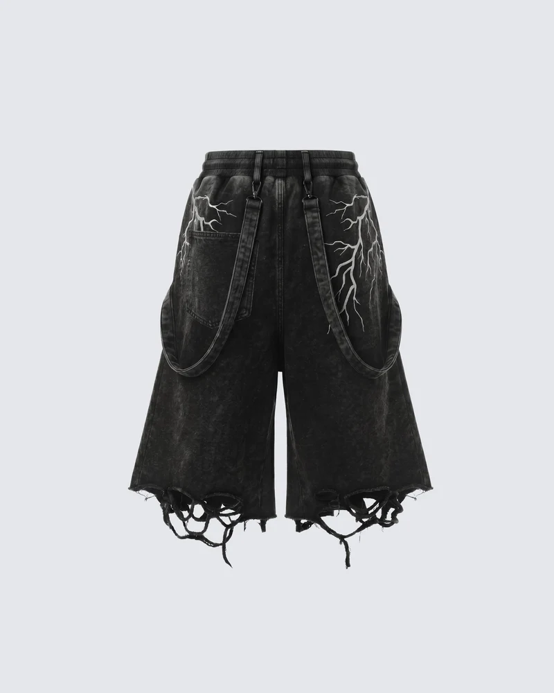 LIGHTNING Series | New Strap Wide-Leg Shorts