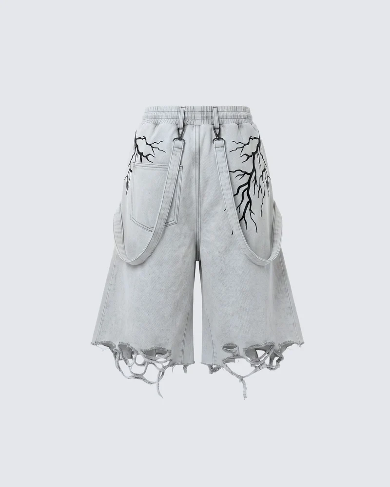 LIGHTNING Series | New Strap Wide-Leg Shorts