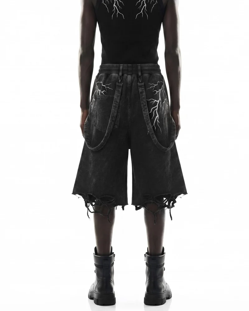 LIGHTNING Series | New Strap Wide-Leg Shorts