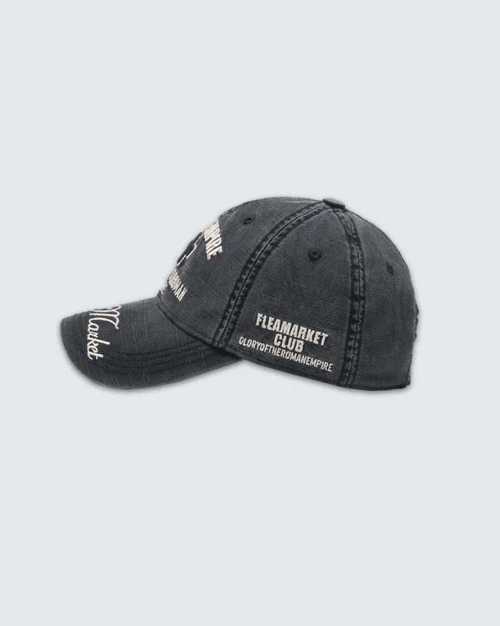 Vintage Washed Roman Letter Embroidery Baseball Cap