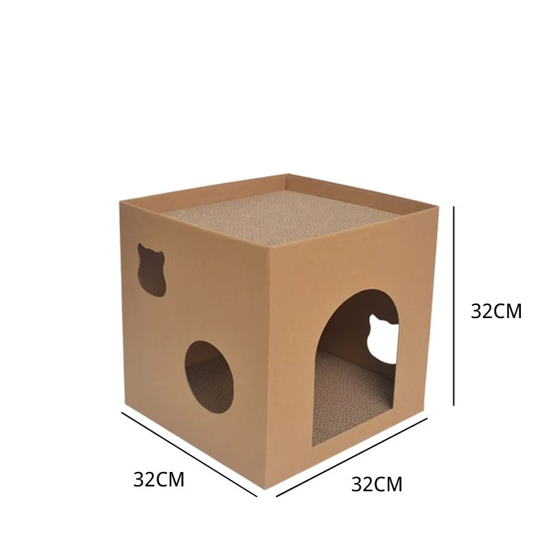 Katzen Kratzpappe, Kratzbrett aus Pappe für Katzen, Stehendes Kratzmöbel aus Wellpappe für Kratzen und Entspannen