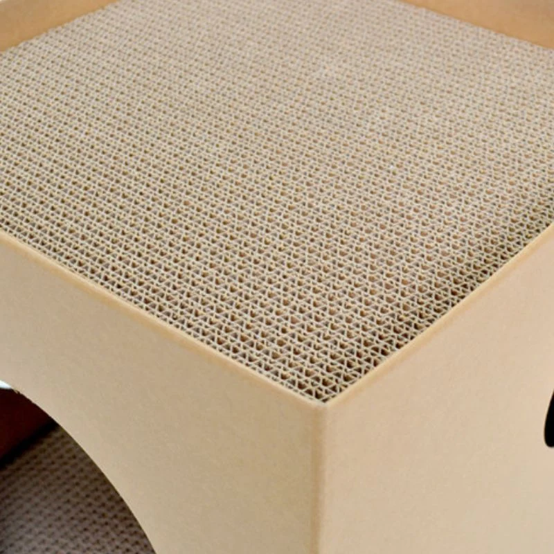Katzen Kratzpappe, Kratzbrett aus Pappe für Katzen, Stehendes Kratzmöbel aus Wellpappe für Kratzen und Entspannen
