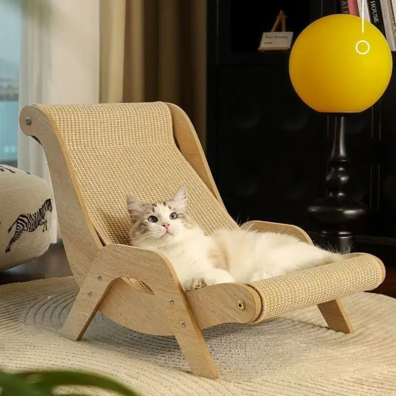 Kratzmöbel Katze, Katzenkratzplatte im Liegesessel-Design, Robuste und langlebige, Geeignet für Katzen bis 10 Kilogramm