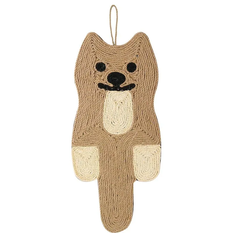 Kratzbrett Wand, Kratzmatte für Katzen aus Sisal, Zwei Designs zur Auswahl: Maus und Katze, Katzenkratzschutz für Sofa Teppich