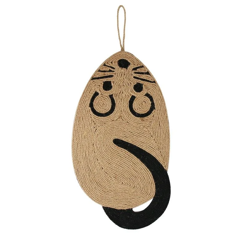 Kratzbrett Wand, Kratzmatte für Katzen aus Sisal, Zwei Designs zur Auswahl: Maus und Katze, Katzenkratzschutz für Sofa Teppich