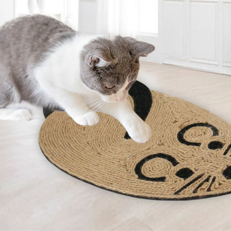 Kratzbrett Wand, Kratzmatte für Katzen aus Sisal, Zwei Designs zur Auswahl: Maus und Katze, Katzenkratzschutz für Sofa Teppich
