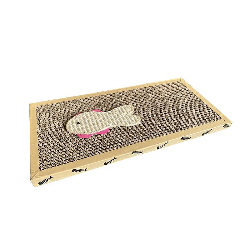 Kratzpappe für Katzen, Katzen Spielzeug aus Sisal, Katzen Kratzbrett mit süßem Design, 43cmx21cmx2cm