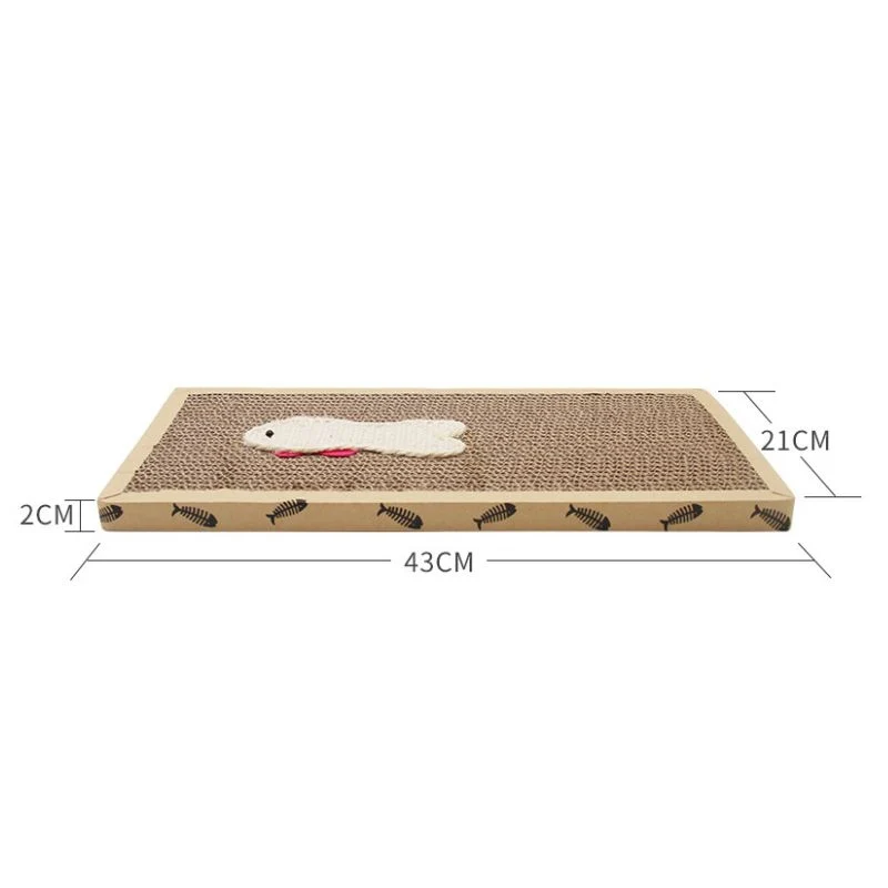 Kratzpappe für Katzen, Katzen Spielzeug aus Sisal, Katzen Kratzbrett mit süßem Design, 43cmx21cmx2cm