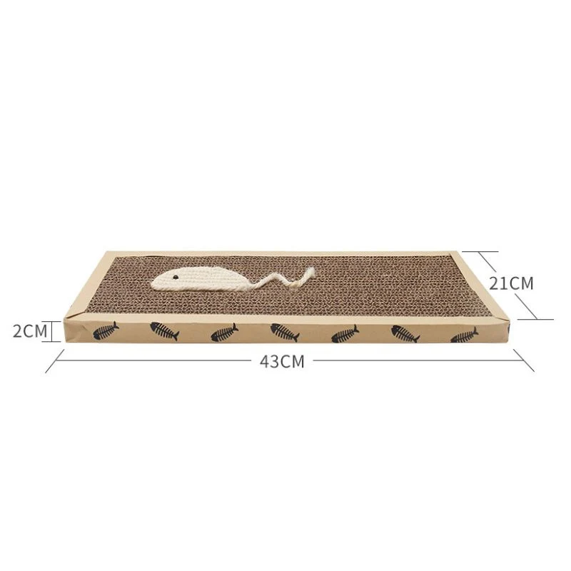 Kratzpappe für Katzen, Katzen Spielzeug aus Sisal, Katzen Kratzbrett mit süßem Design, 43cmx21cmx2cm