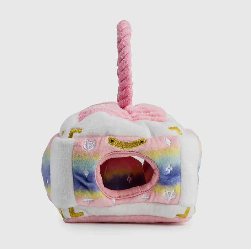 Chewy Vuiton Trunk Hundespielzeug pink