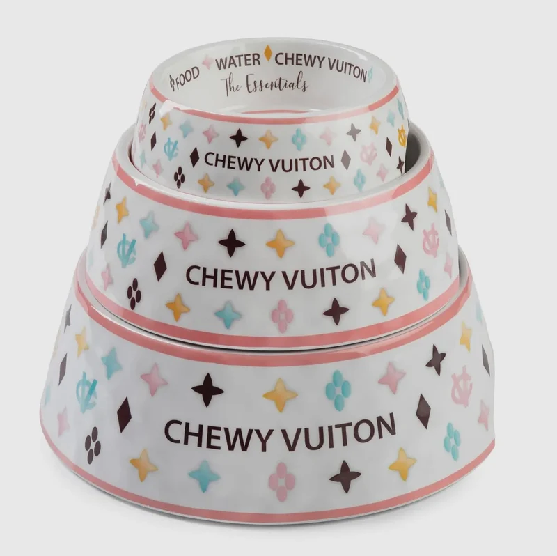 Chewy Vuiton Hundenapf weiß