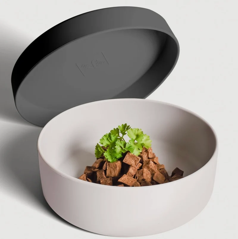 Silikon-Futternapf mit Deckel für Hunde & Katzen