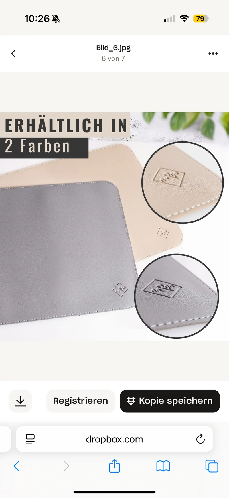 Futternapf-Unterlage aus veganem Leder - Hund & Katze | Grey