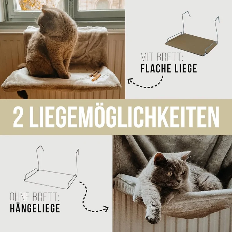 Heizkörperliege für Katzen - verstellbar