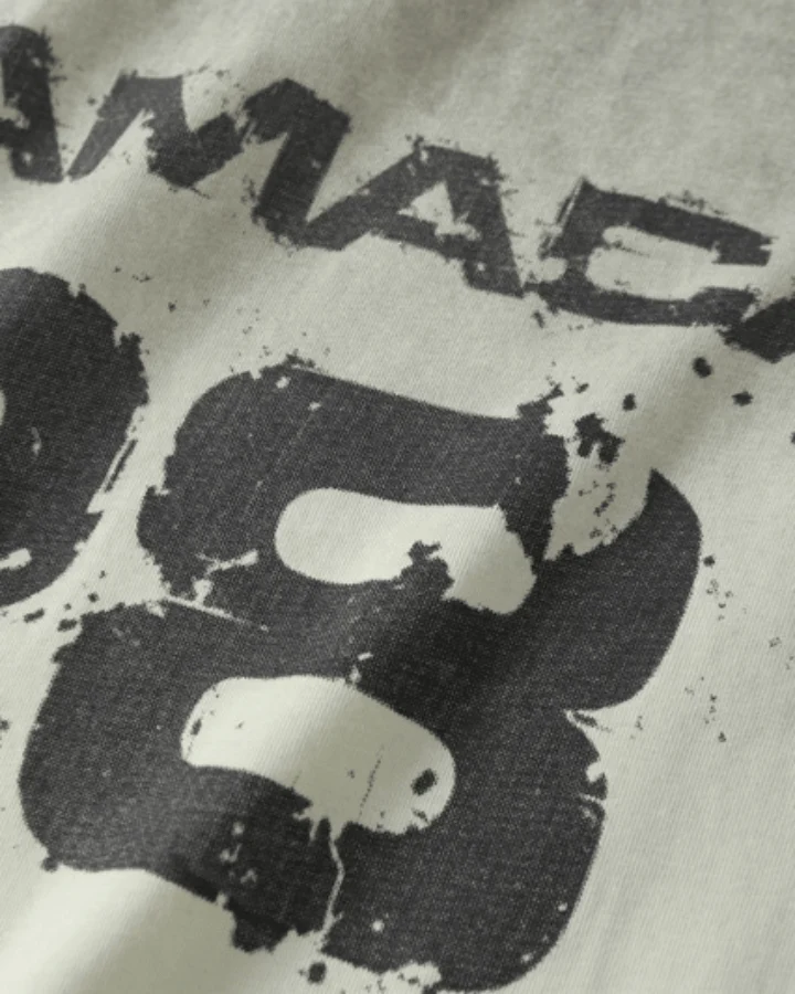 American Vintage Washed Contrast Stitch Graphic T-Shirt