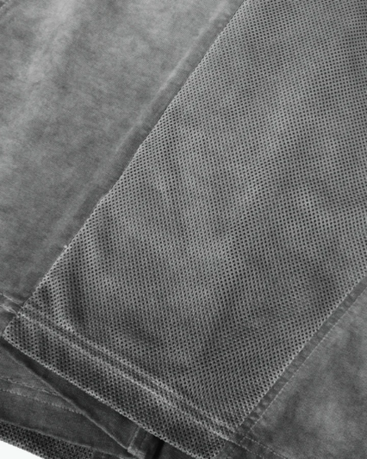 American Vintage Washed Panel Stitching Short Sleeve T-Shirt