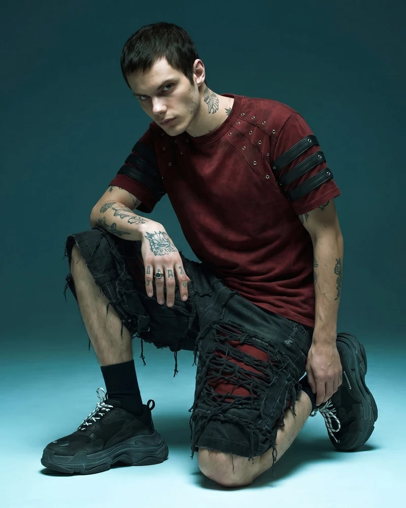 New Raw Hem Ripped Black Jean Shorts