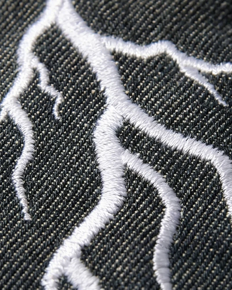 LIGHTNING Series | Double-Sided Embroidery Raw Denim