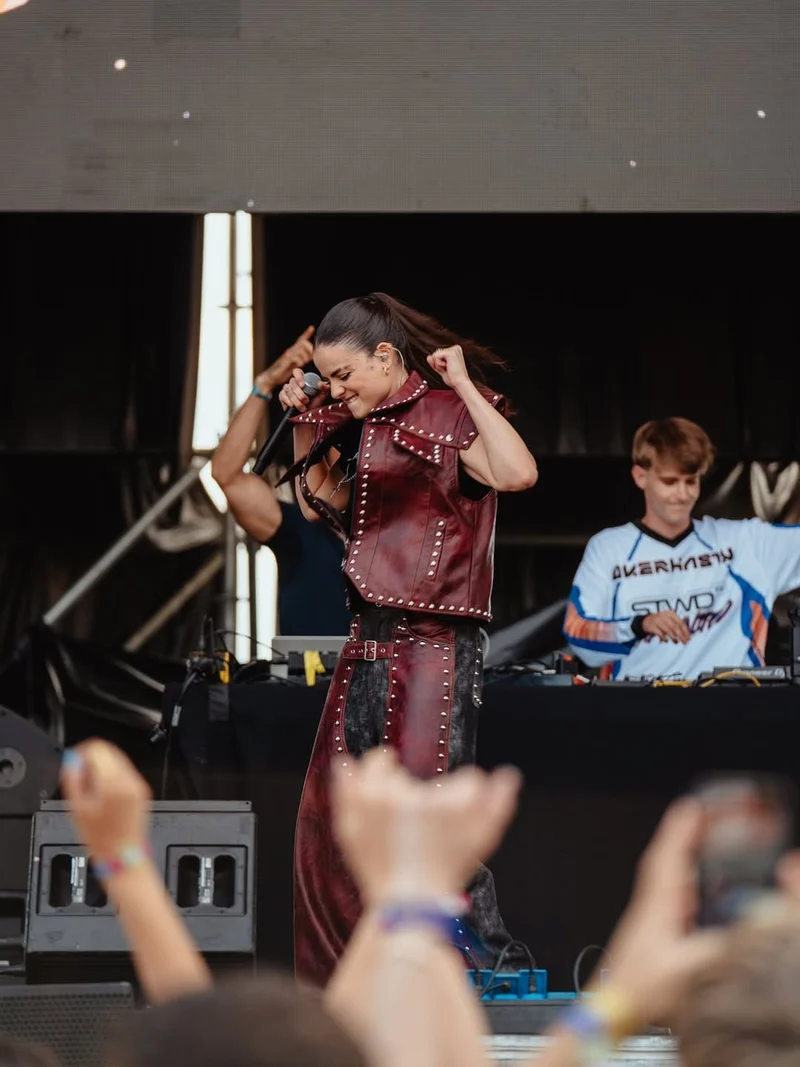 Burgundy Studded Leather Vest