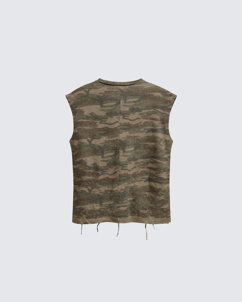 Vintage Camo Number Vest