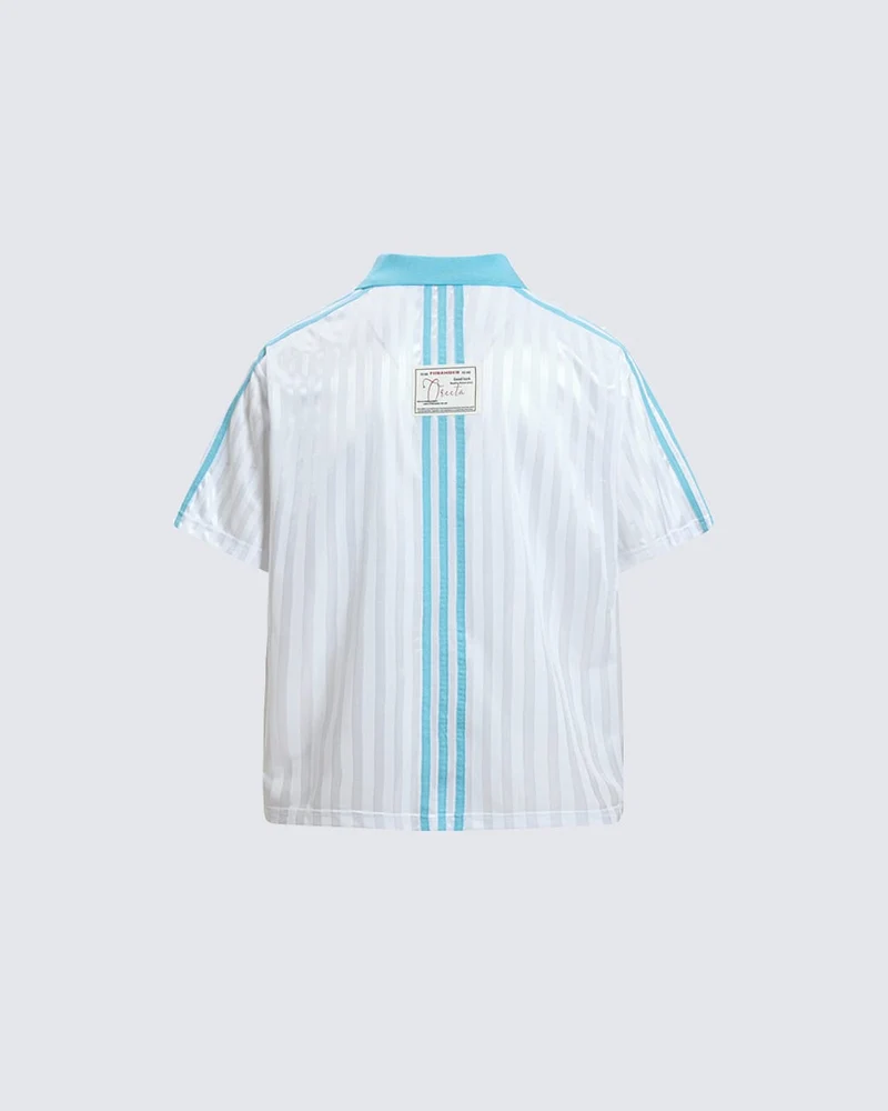 New Striped Polo Jersey T-Shirt