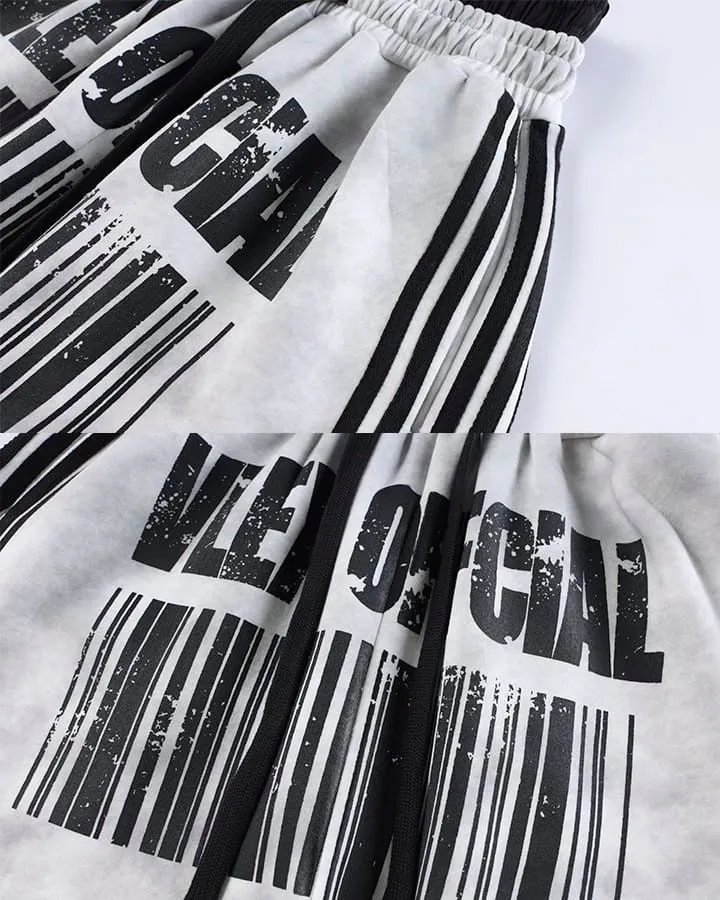 Double Waist Washed Side Stripe Sweatpants