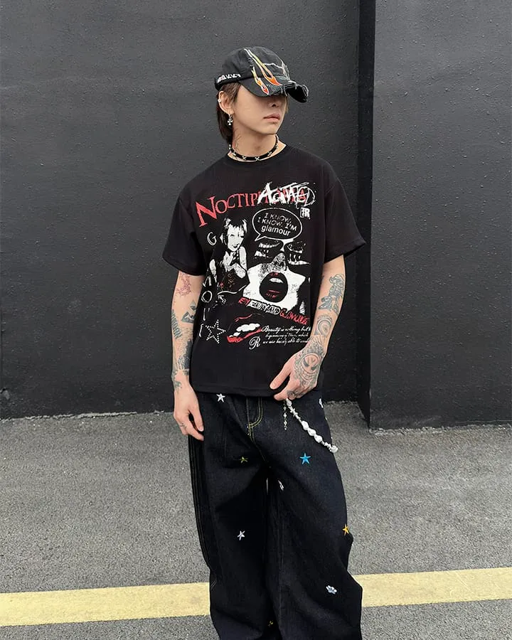 New Waffle Washed Statement T-Shirt