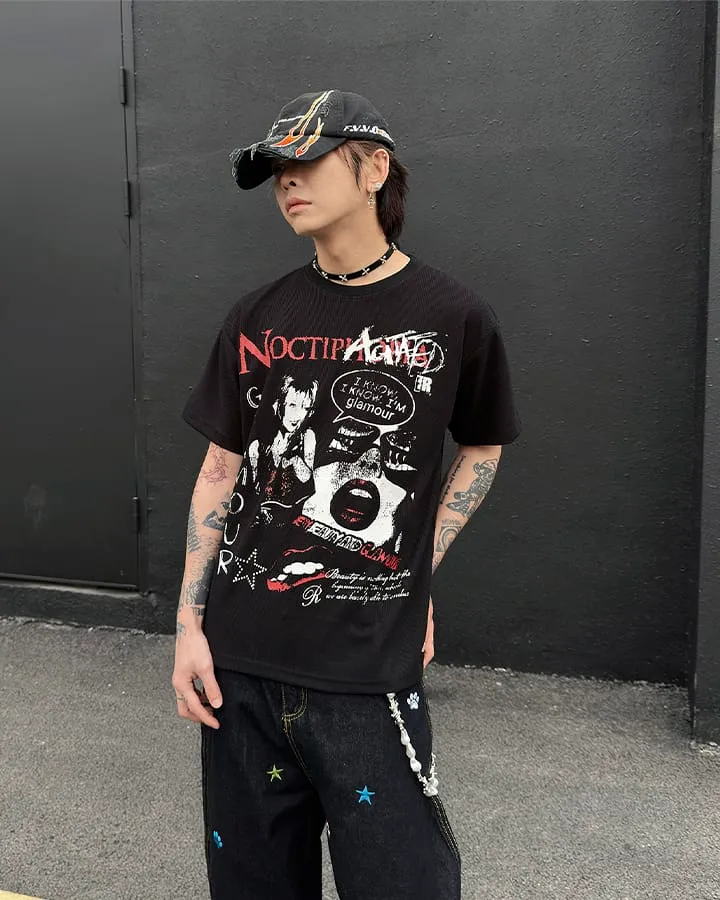 New Waffle Washed Statement T-Shirt