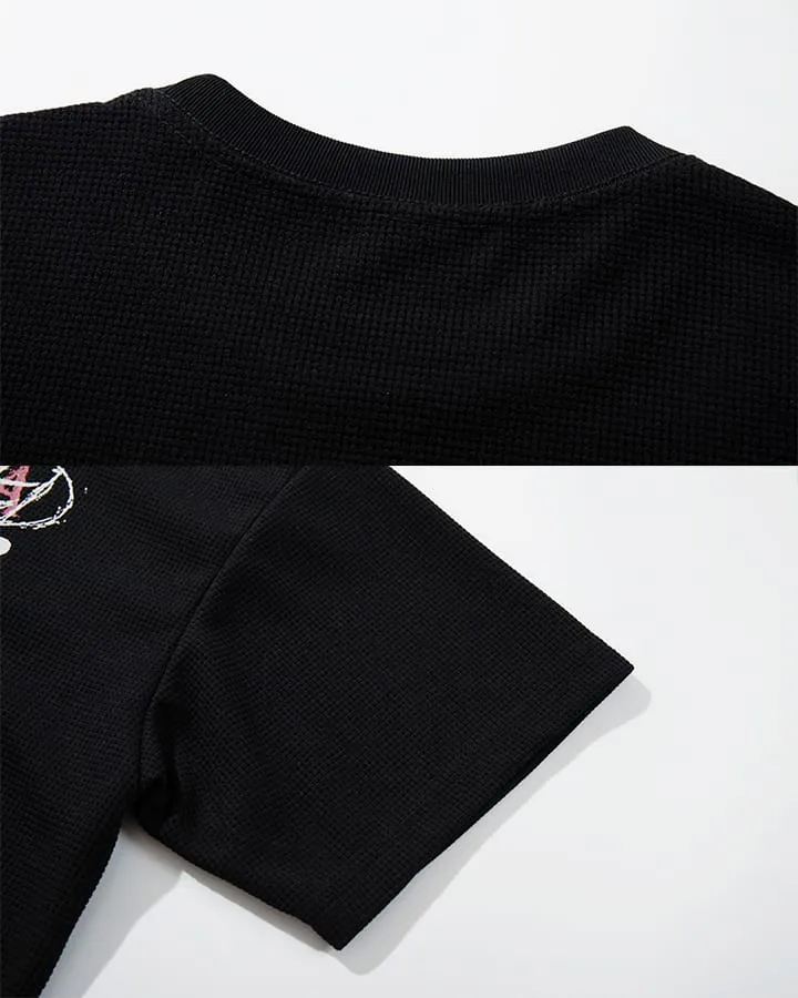 New Waffle Washed Statement T-Shirt