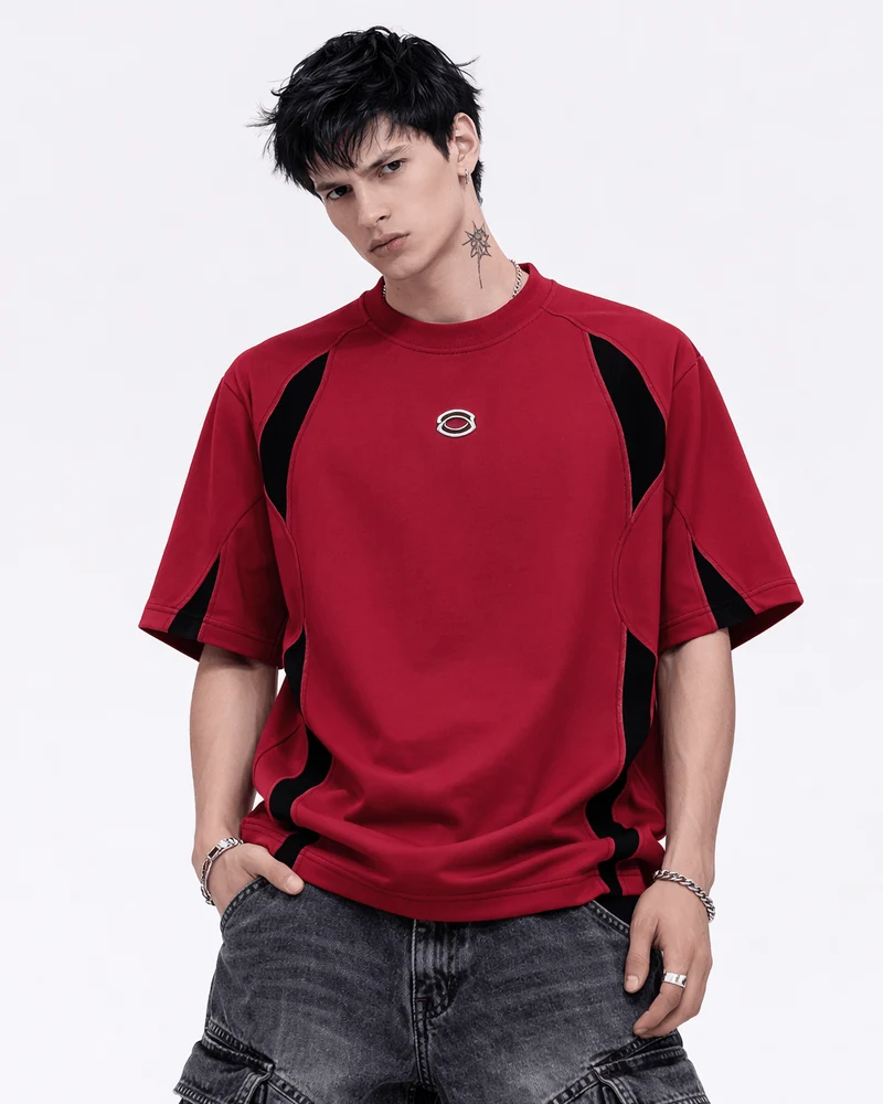 Contrast Panel Sport T-Shirt