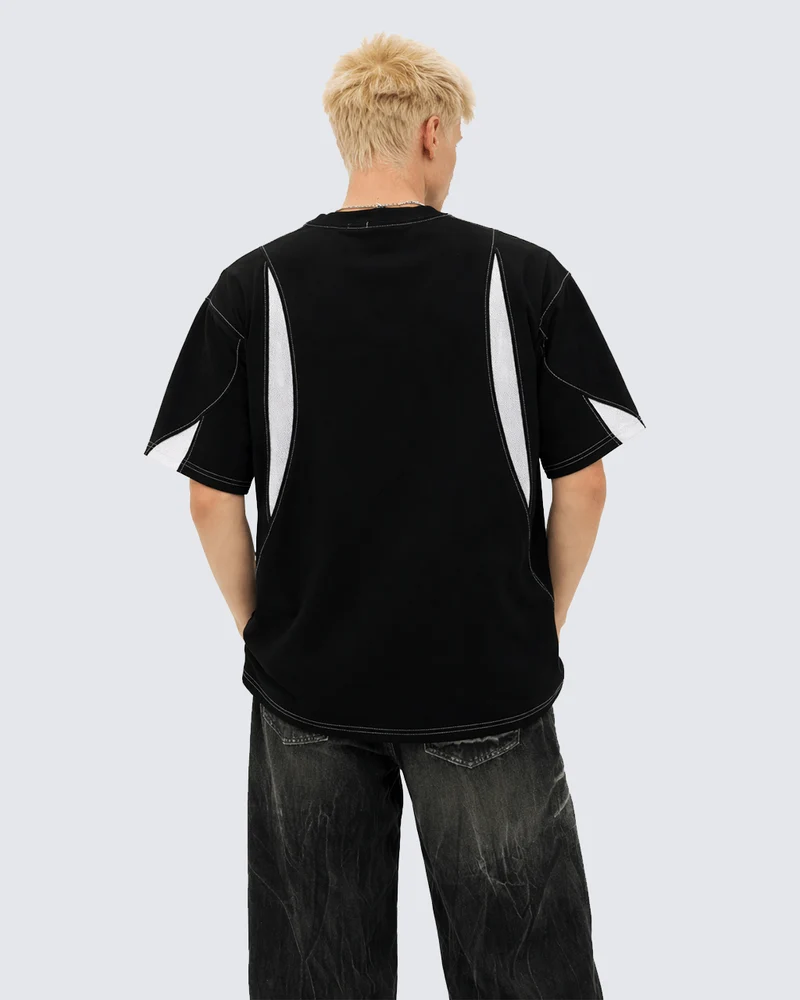 Contrast Panel Sport T-Shirt