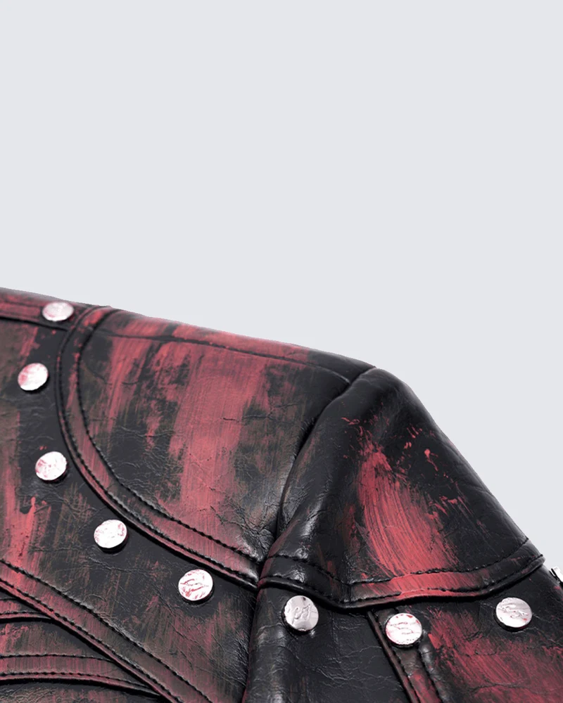 Studded Moto Leather Jacket