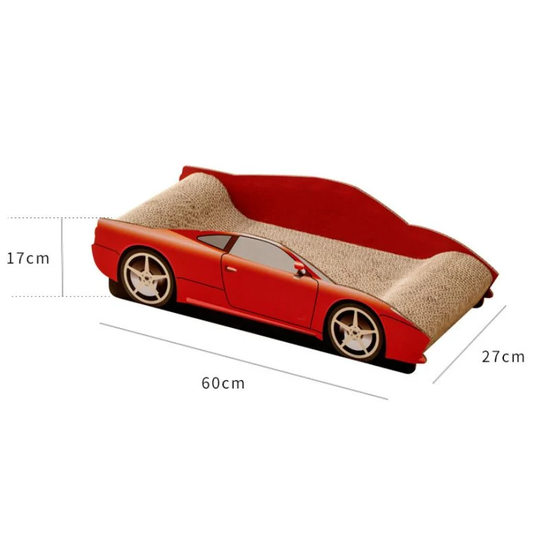 Katzen Kratzbrett Pappe, Rennwagen-Design Katzenkratzbrett aus Wellpappe, langlebig für Katzen zum Kratzen und Spielen
