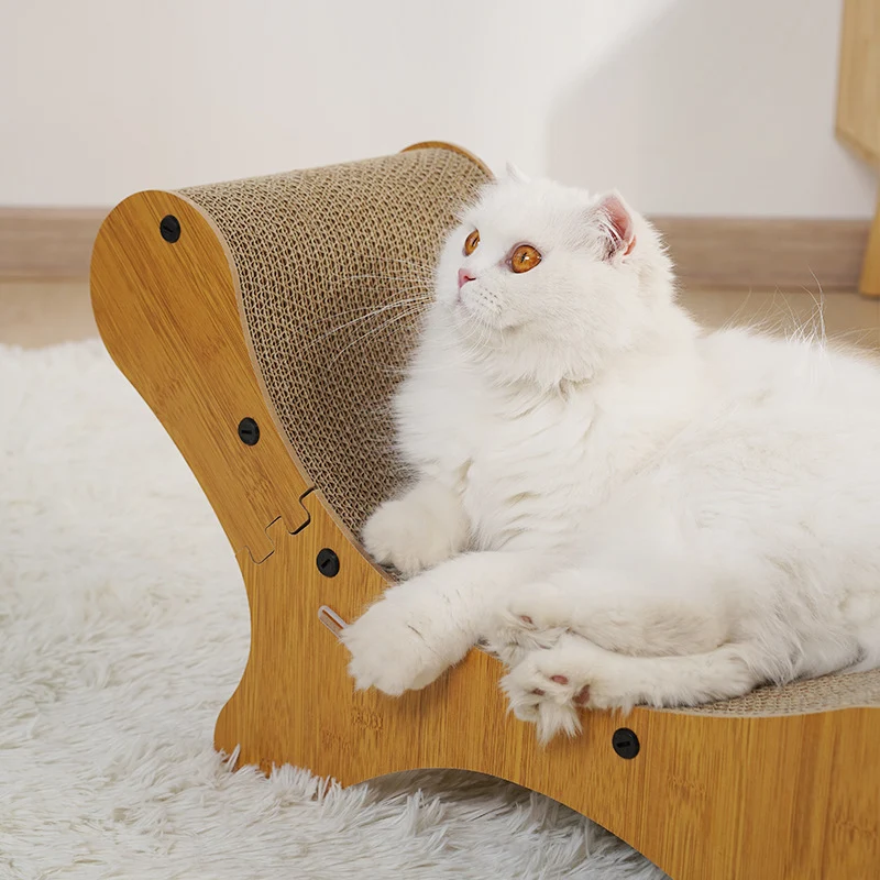 Kratzbrett Katze Pappe, Kratzpappe in Sofa-Form, Robustes Wellpappenmaterial zum Schutz der Katzenkrallen