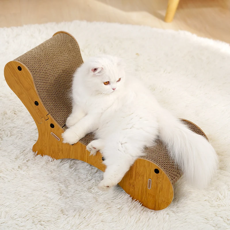 Kratzbrett Katze Pappe, Kratzpappe in Sofa-Form, Robustes Wellpappenmaterial zum Schutz der Katzenkrallen