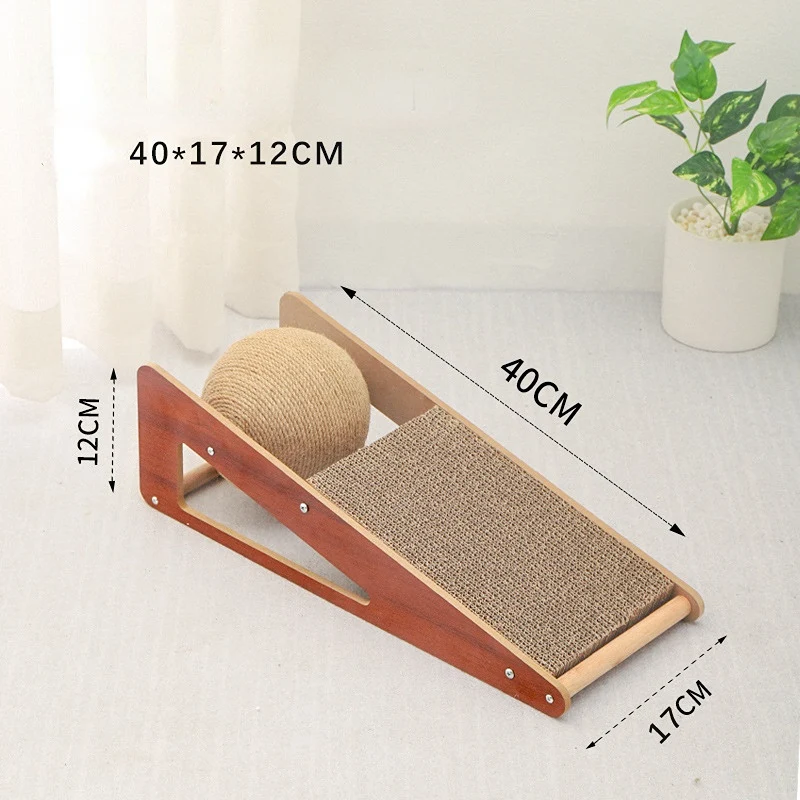 Katzen Kratzpappe, Kratzecke für Katzen, Dreieck vertikal Dehnbar, Katzenkratzball aus Sisal, ideal für Spiel & Kratzen