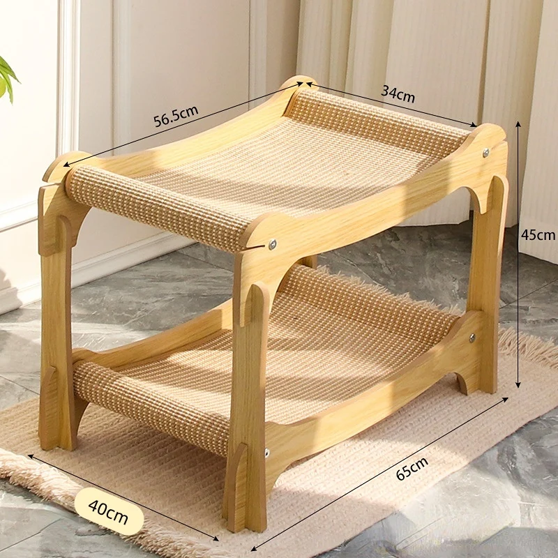 Katzenbett, Katzenbett für 2 Katzen, Katzenbett mit Kratzbaum, Hochwertige Materialien & modernes Design
