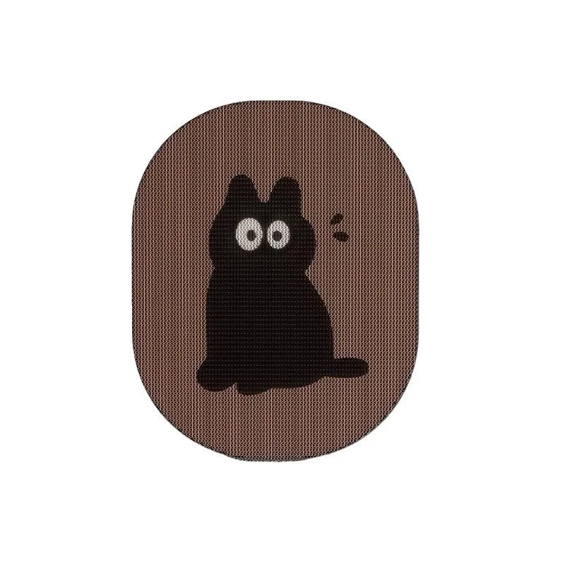 Kratzwand für Katzen, Katzenkratzbrett mit lustigen Cartoon-Mustern, aus Wellpapier, die Wandbefestigung, zum Kratzen und Dehnen